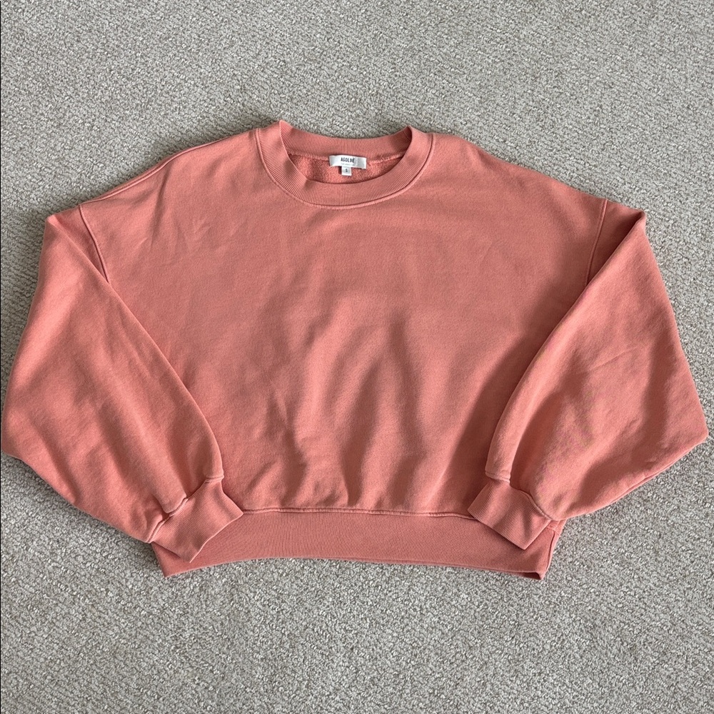 Agolde Balloon Sleeve Cropped Sweatshirt
